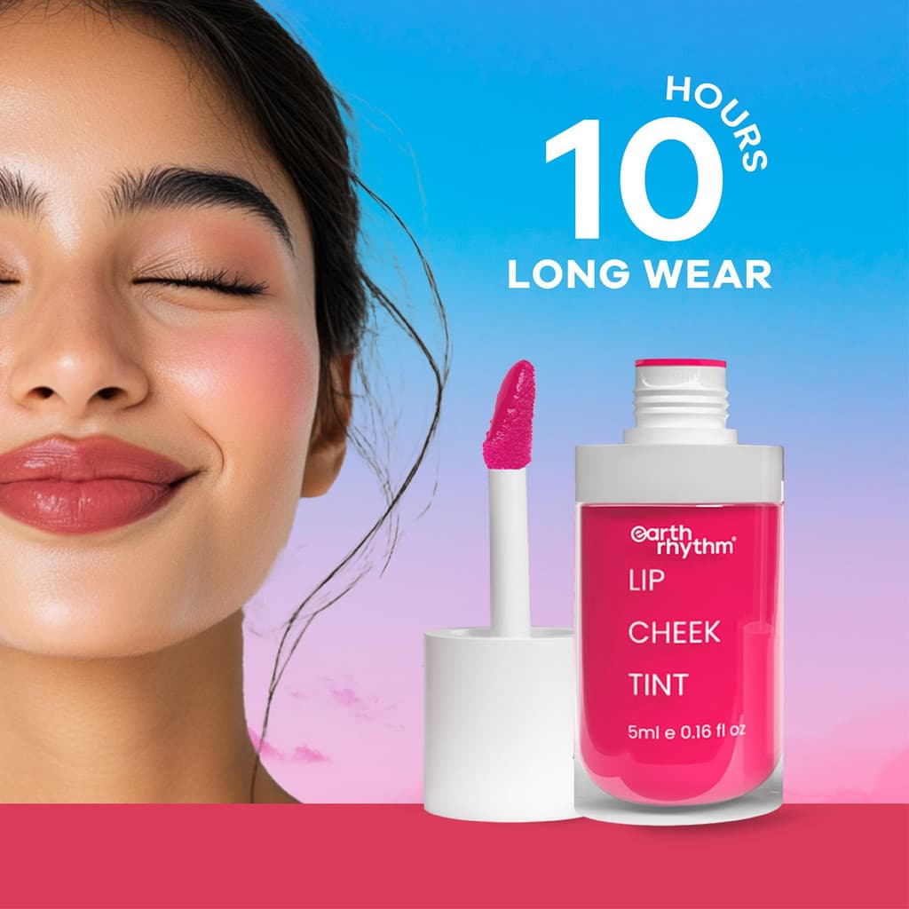 Earth Rhythm Lip & Cheek Tint- Mermaid, Nourishes & Hydrates Dry Chapped Lips with Vitamin E Mermaid