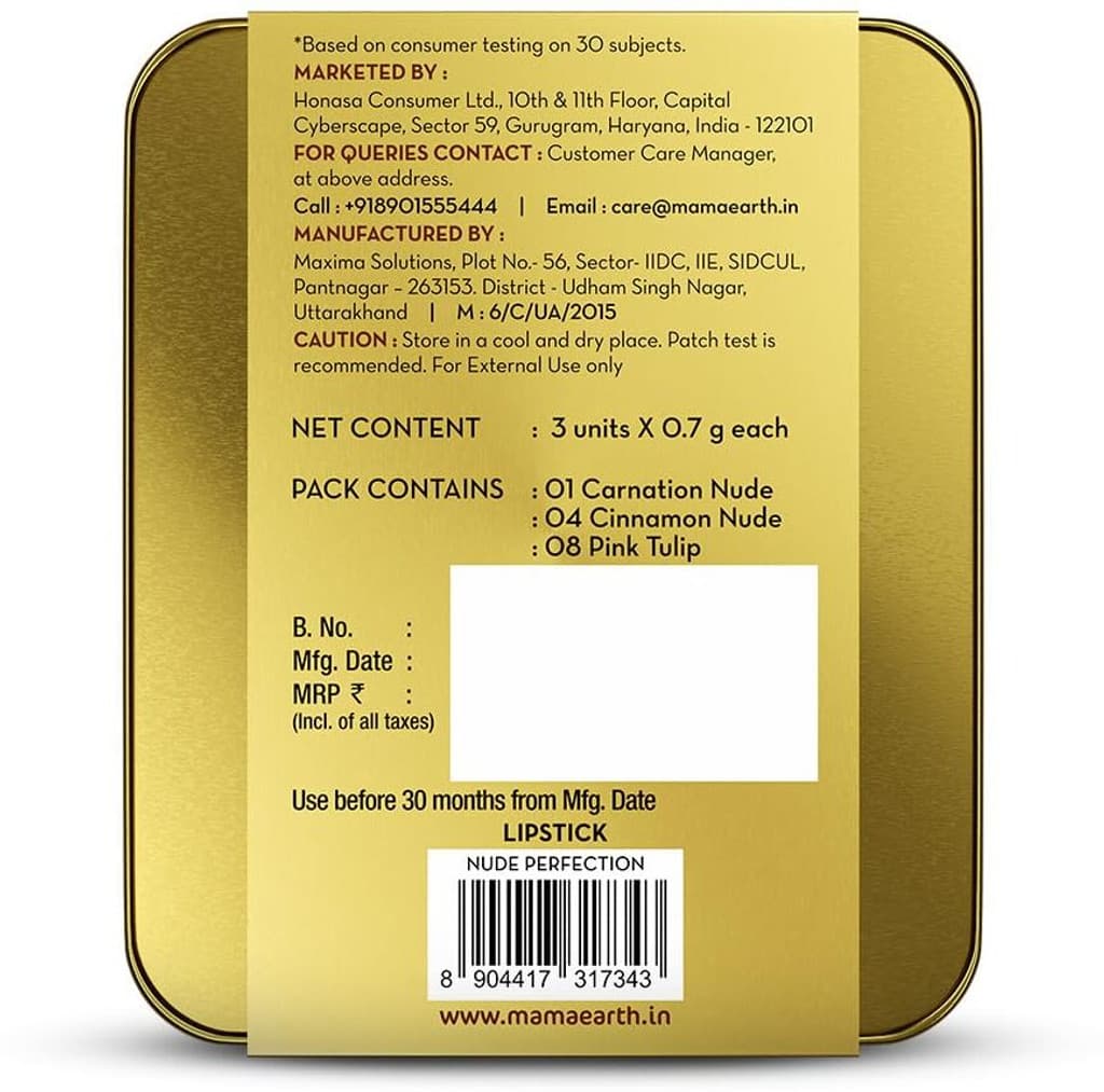 Mamaearth Moisture Matte Long Stay Lipstick Gift Set - Nude Perfection