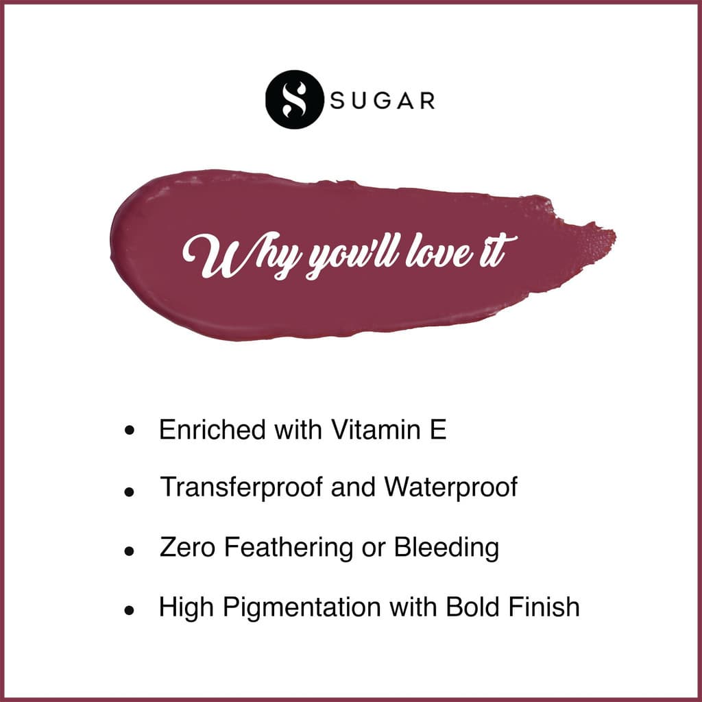 SUGAR Cosmetics Me Not Liquid Matte Lipstick,Transferproof & Enriched with Vitamin E