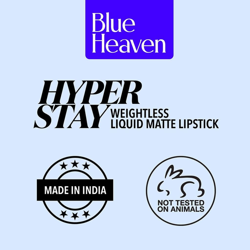 BLUE HEAVEN Hyperstay Liquid Matte Lipstick, Lipsticks for women combo Pack of 6