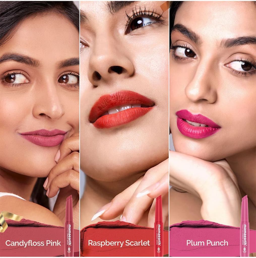 Mamaearth Moisture Matte Long Stay Lipstick Gift Set - Bright and Bold