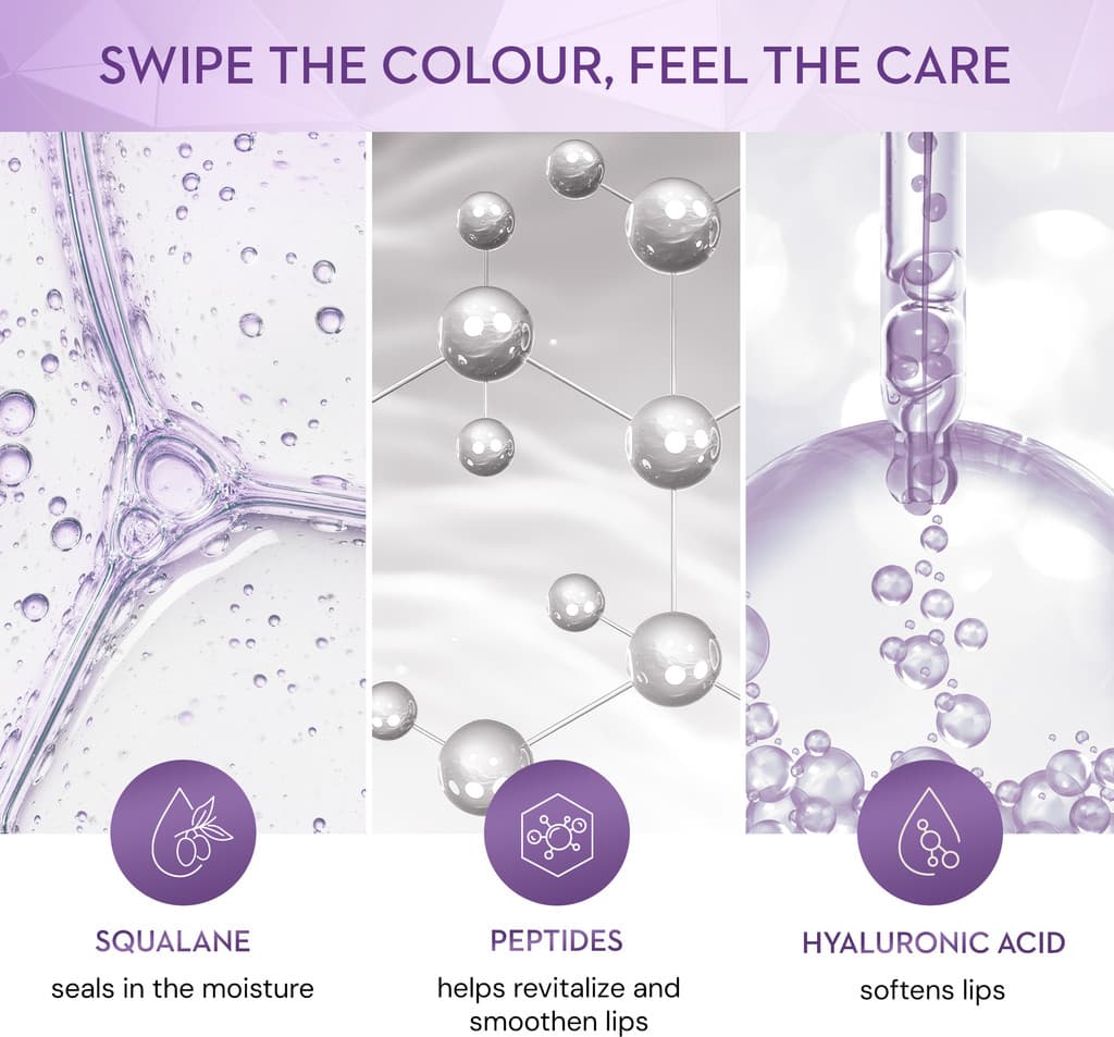 SUGAR Cosmetics Glide Peptide Serum Lipstick | Hyaluronic Acid & Vitamin E | Velvet Matte Finish