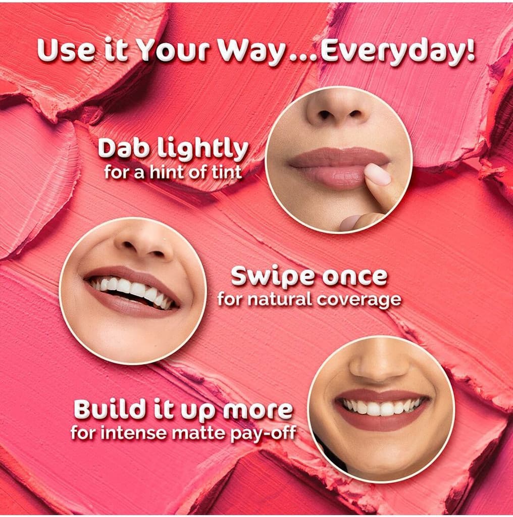 Mamaearth Creamy Matte Long Stay Lipstick with Murumuru Butter and Vitamin E