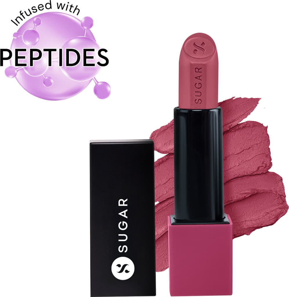 SUGAR Cosmetics Glide Peptide Serum Lipstick | Hyaluronic Acid & Vitamin E | Velvet Matte Finish