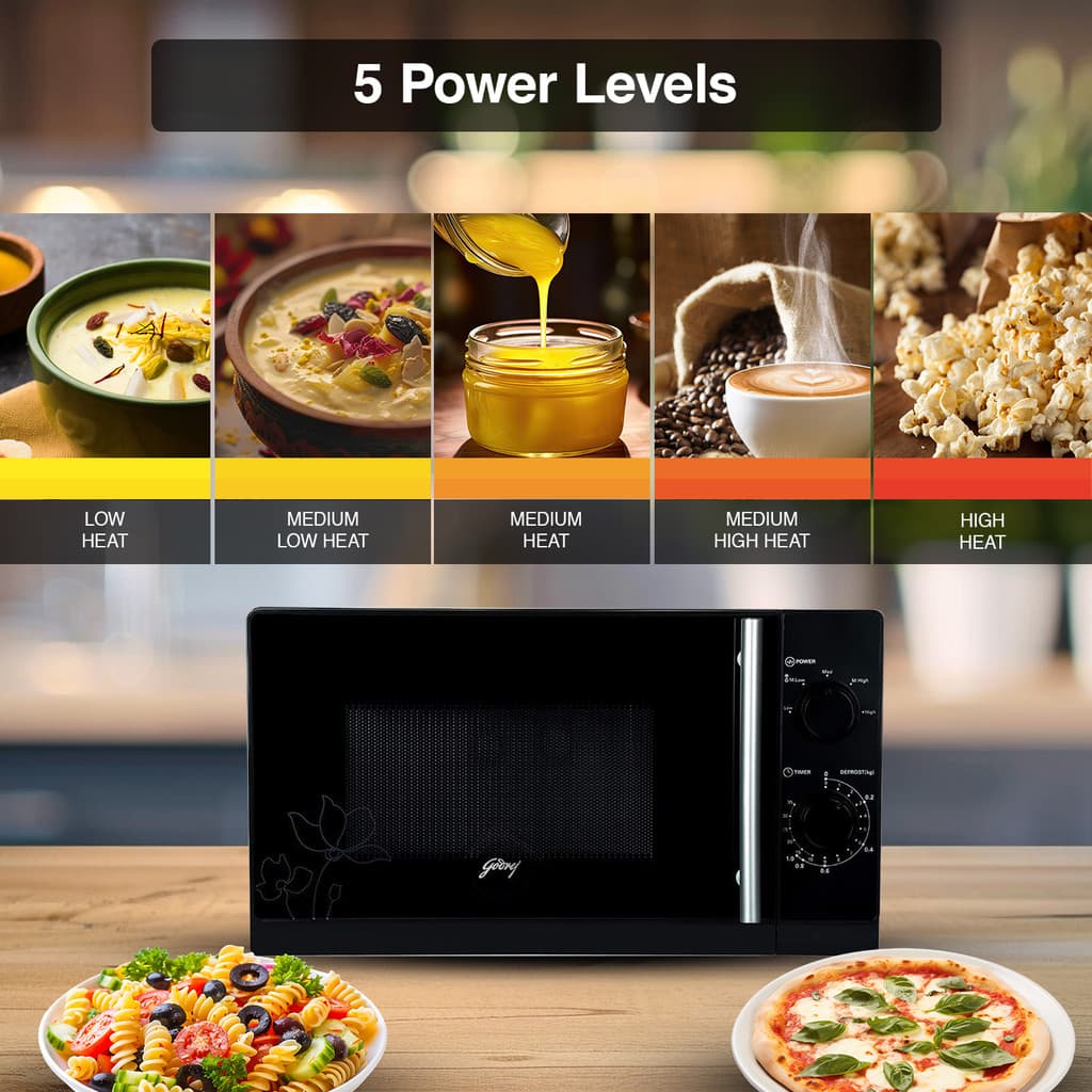 Godrej 20 L Multi Distribution System for Even and Faster Cooking With 5 Power Levels Solo Microwave Oven