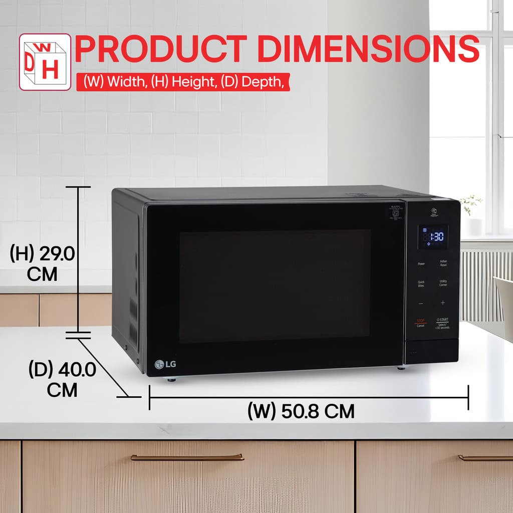 LG 30 L Auto Cook Menu, Child Lock, Energy Saving, Anti bacterial cavity, Steam Clean, Solo Microwave Oven