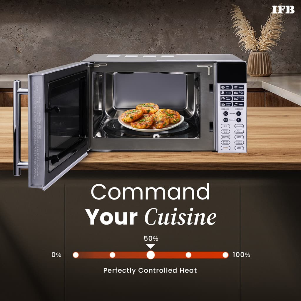 IFB 20 L 24 Standard Cook Menus, Steam Clean, Weight Defrost, Grill & Multi-Stage Cooking Convection Microwave Oven