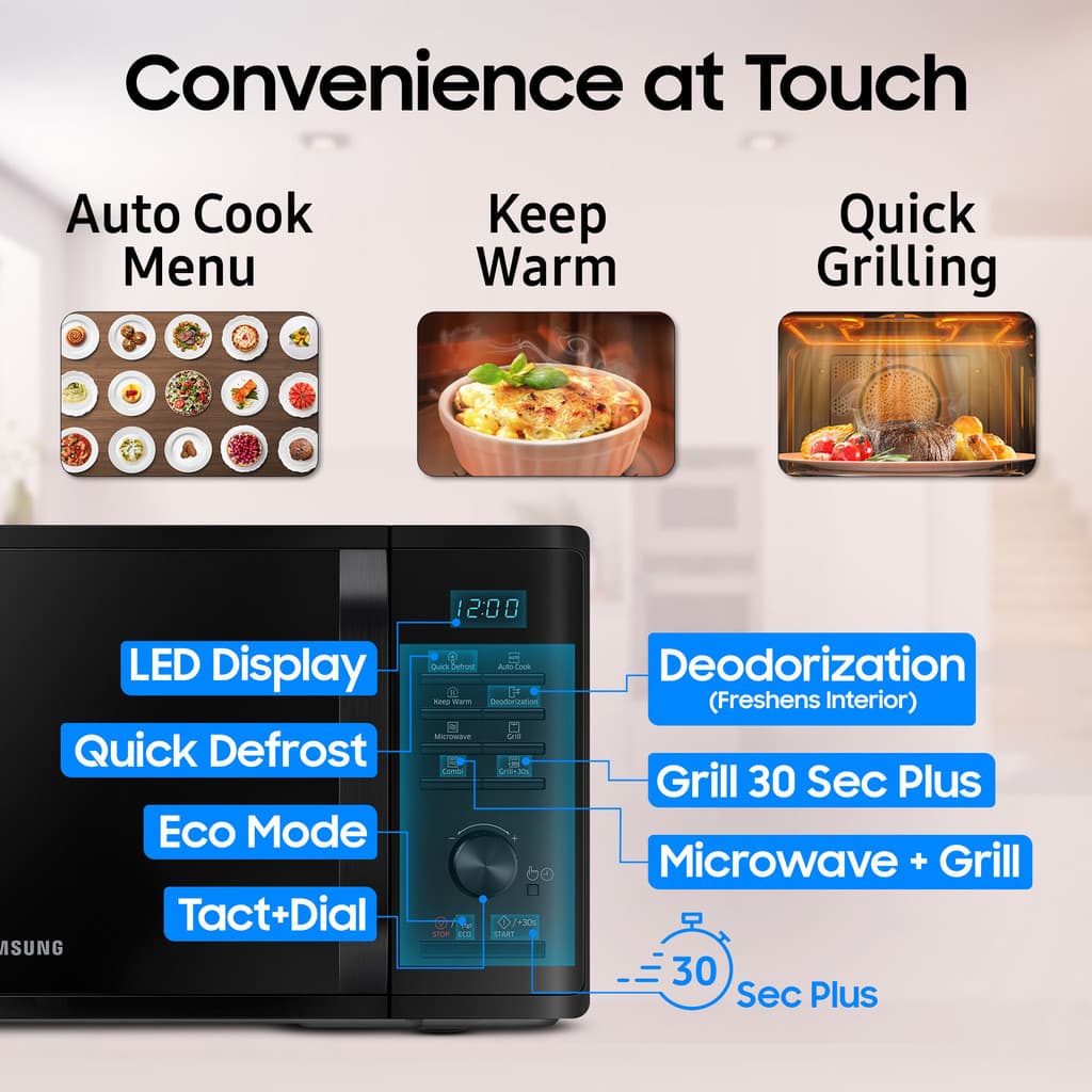 Samsung 23 L Ceramic cavity, Keep warm Grill Microwave Oven