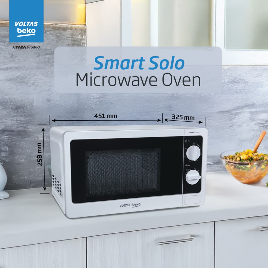 Voltas Beko 20 L 700 W Smart Solo Microwave Oven