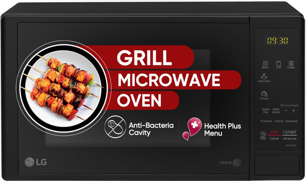 LG 20 L i-Wave Technology, Indian Cuisine, Auto Cook Menu, Steam Clean, Anti-Bacterial Cavity & Health plus Menu Grill Microwave Oven