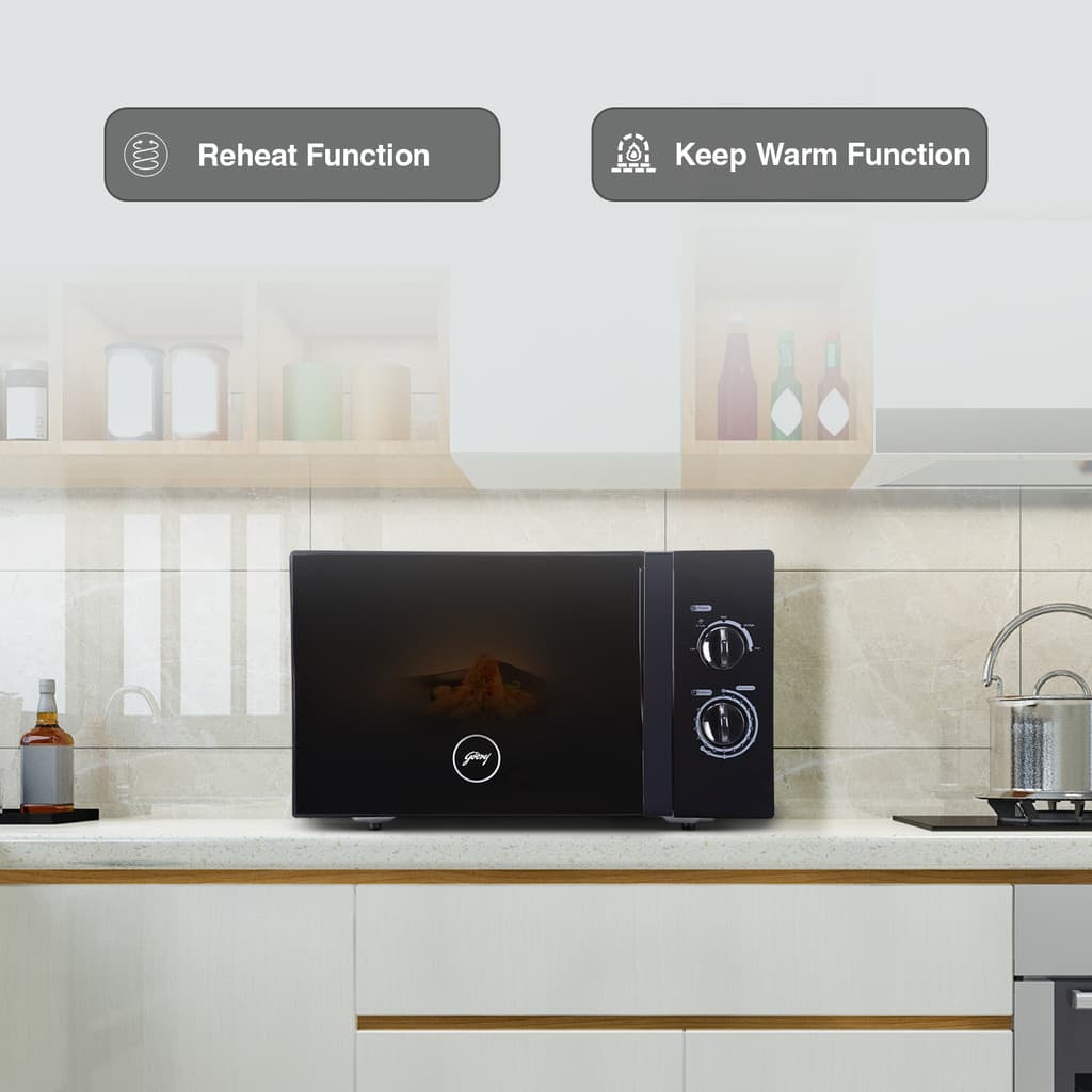 Godrej 25 L Multidistribution Heating System With 5 Temperature Settings Solo Microwave Oven