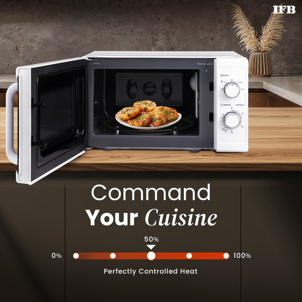 IFB 20 L Mechanical Knob Control, 5 Power Levels, Weight Defrost, Overheating Protection, Child Safety Lock Solo Microwave Oven