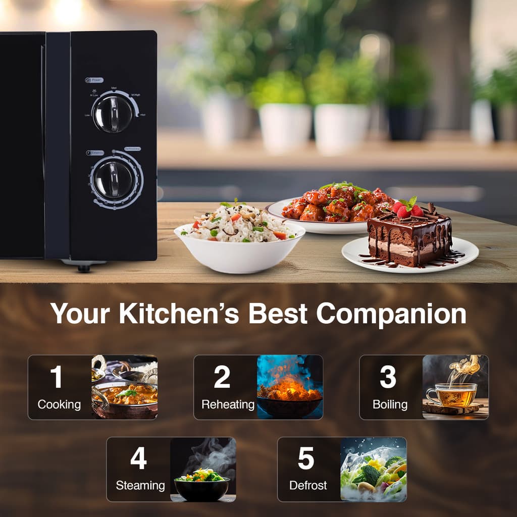 Godrej 25 L Multidistribution Heating System With 5 Temperature Settings Solo Microwave Oven