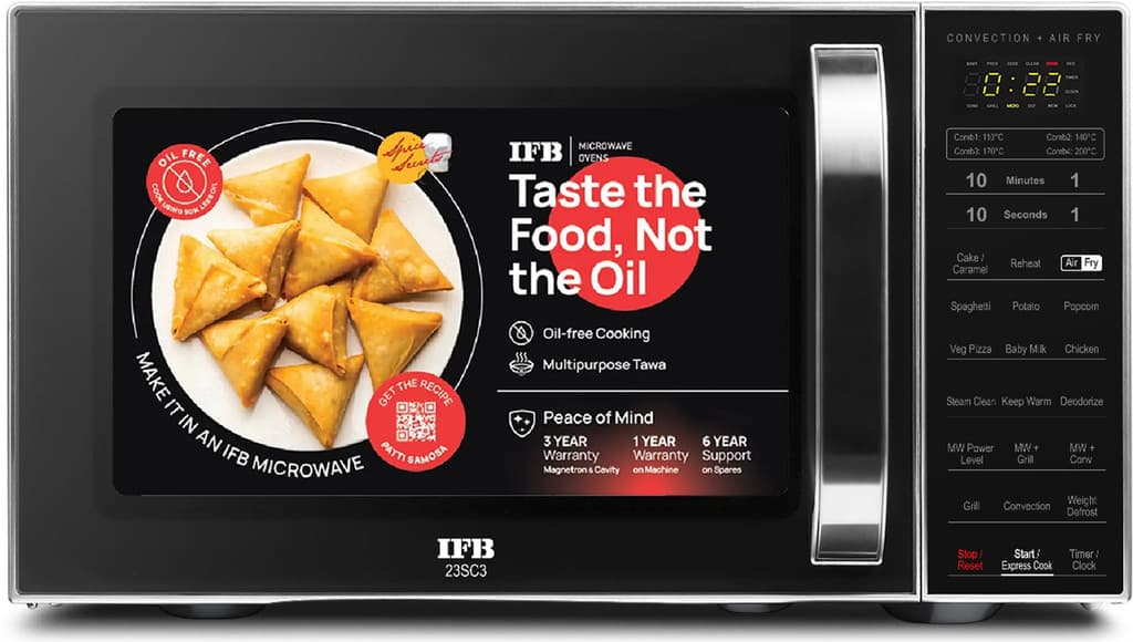 IFB 23 L Air Fry, 71 Standard Cook Menus, Steam Clean, Weight Defrost, Grill & Multi-Stage Cooking Convection Microwave Oven