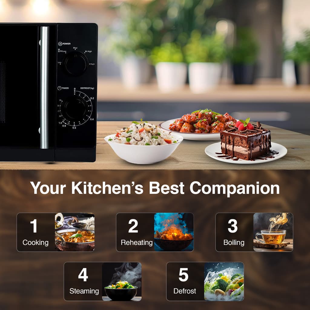 Godrej 20 L Multi Distribution System for Even and Faster Cooking With 5 Power Levels Solo Microwave Oven