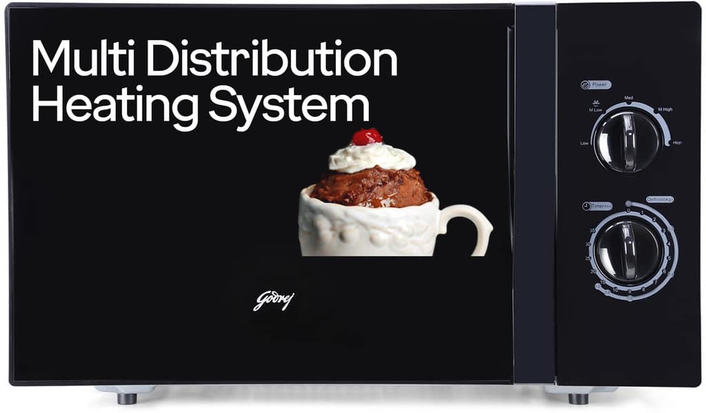 Godrej 25 L Multidistribution Heating System With 5 Temperature Settings Solo Microwave Oven