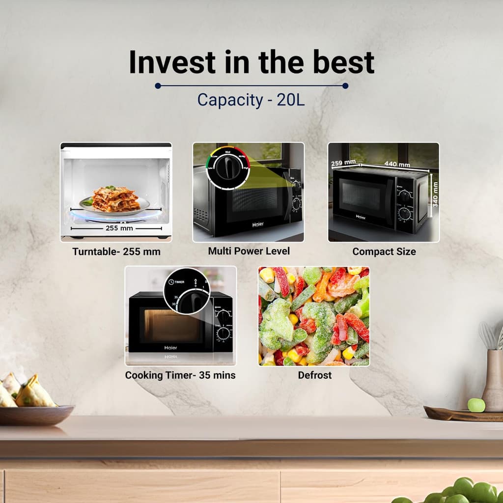 Haier 20 L Solo Microwave Oven