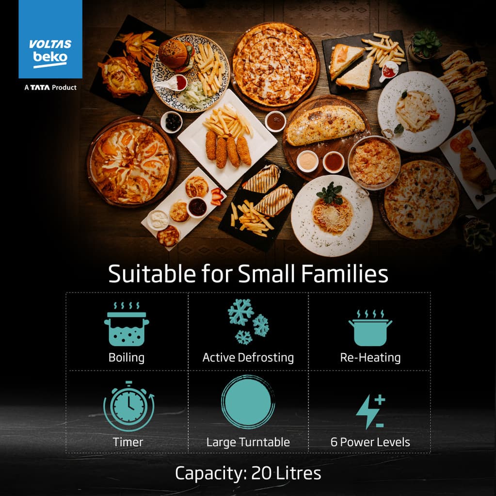 Voltas Beko 20 L 700 W Smart Solo Microwave Oven