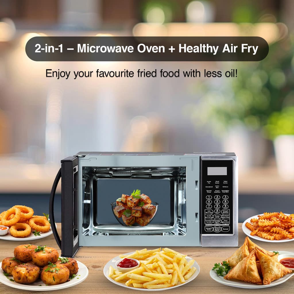 Godrej 30 L Rotisserie, Stainless Steel Cavity, Dual Grill Technology and 375 Instacook Menus Convection Microwave Oven