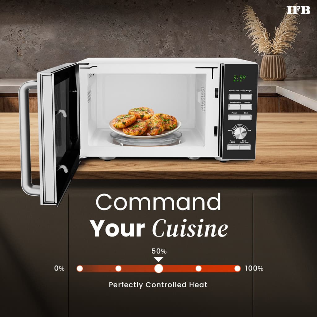 IFB 25 L 61 Auto Cook Menus, Mug Recipes, Steam Clean, Auto Reheat, Preset Timer, Power Save, Child Safety Lock, 5 Power Levels Solo Microwave Oven