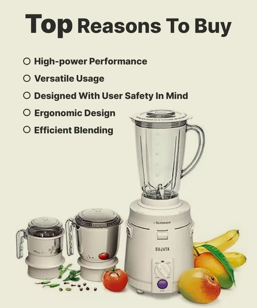 SUJATA by SUJATA SUPERMIX 900 W Juicer Mixer Grinder