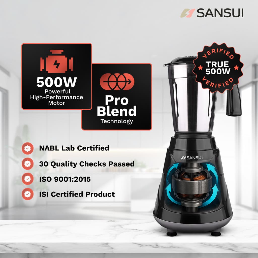 Sansui Pro 500 W Juicer Mixer Grinder