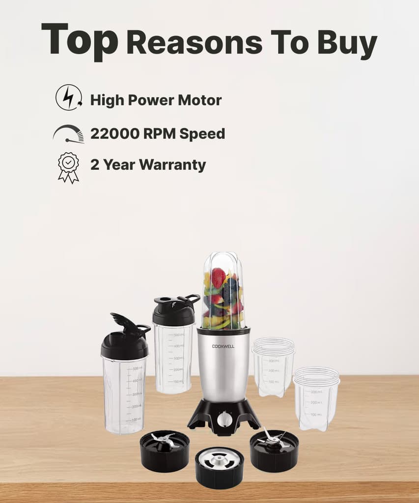 cookwell Bullet 600 W Juicer Mixer Grinder