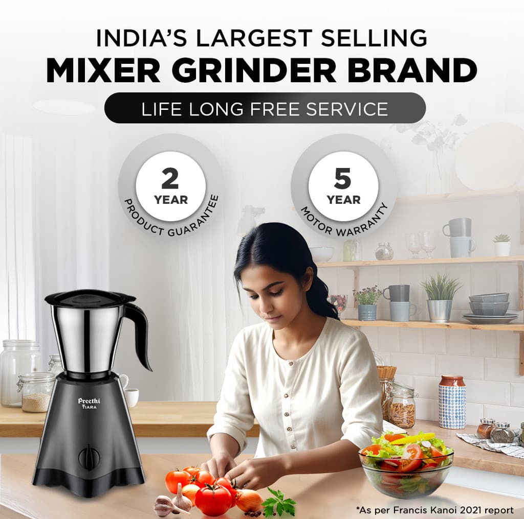 Preethi Tiara 500 W Juicer Mixer Grinder