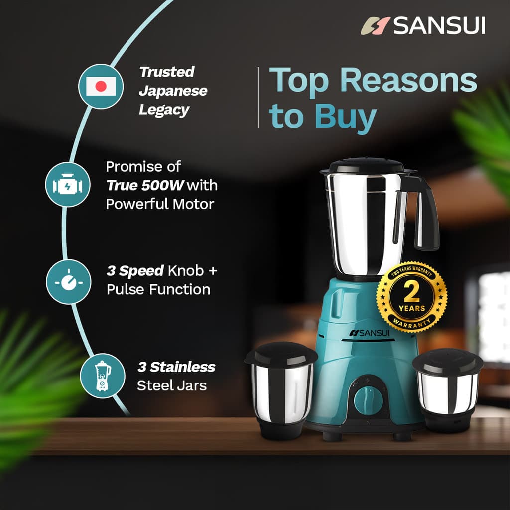 Sansui Plus 500 W Juicer Mixer Grinder