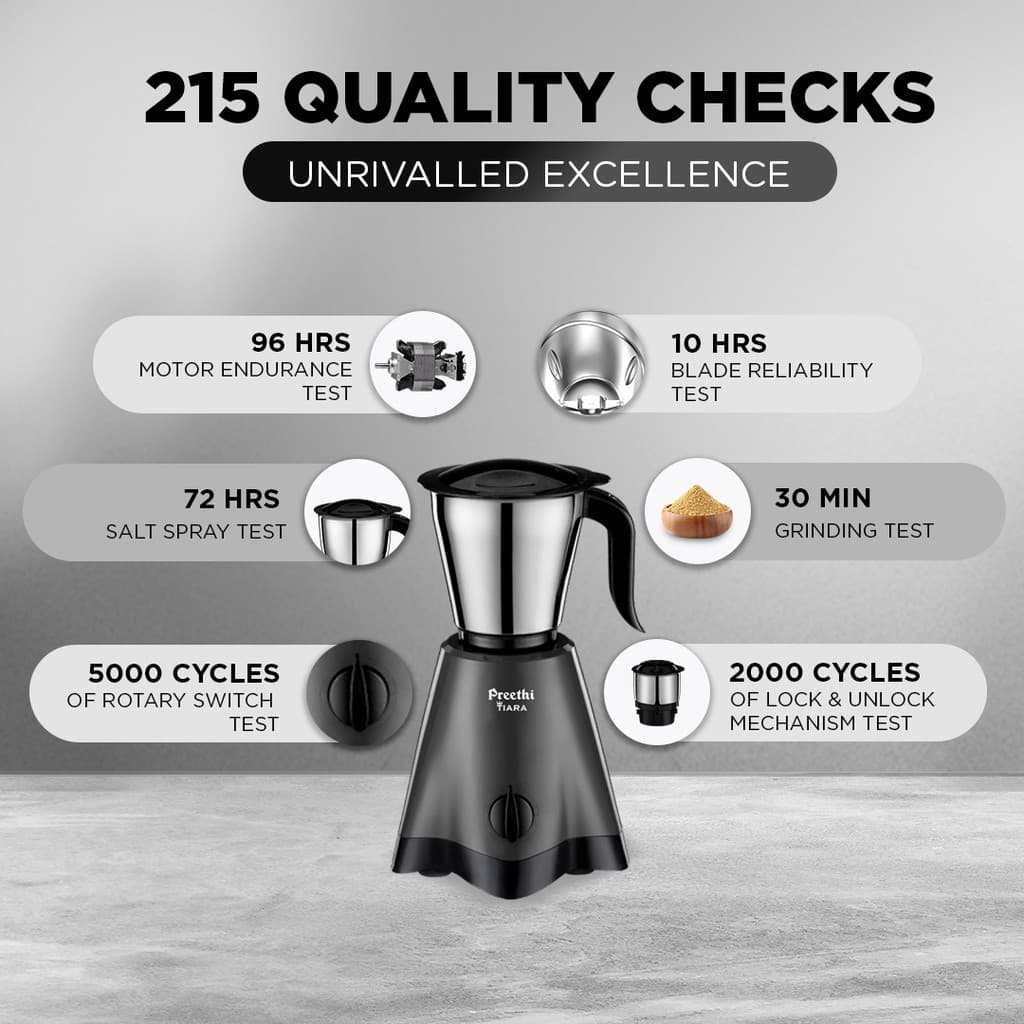 Preethi Tiara 500 W Juicer Mixer Grinder
