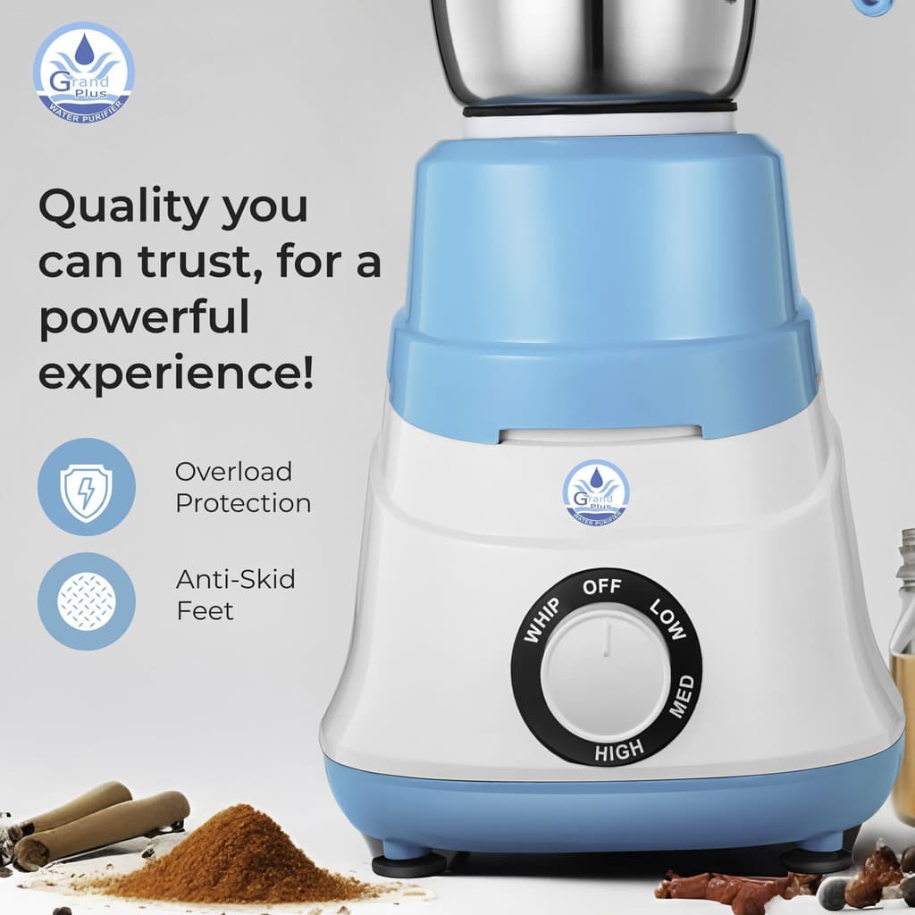 Grand plus Sky Blue 550 W Mixer Grinder