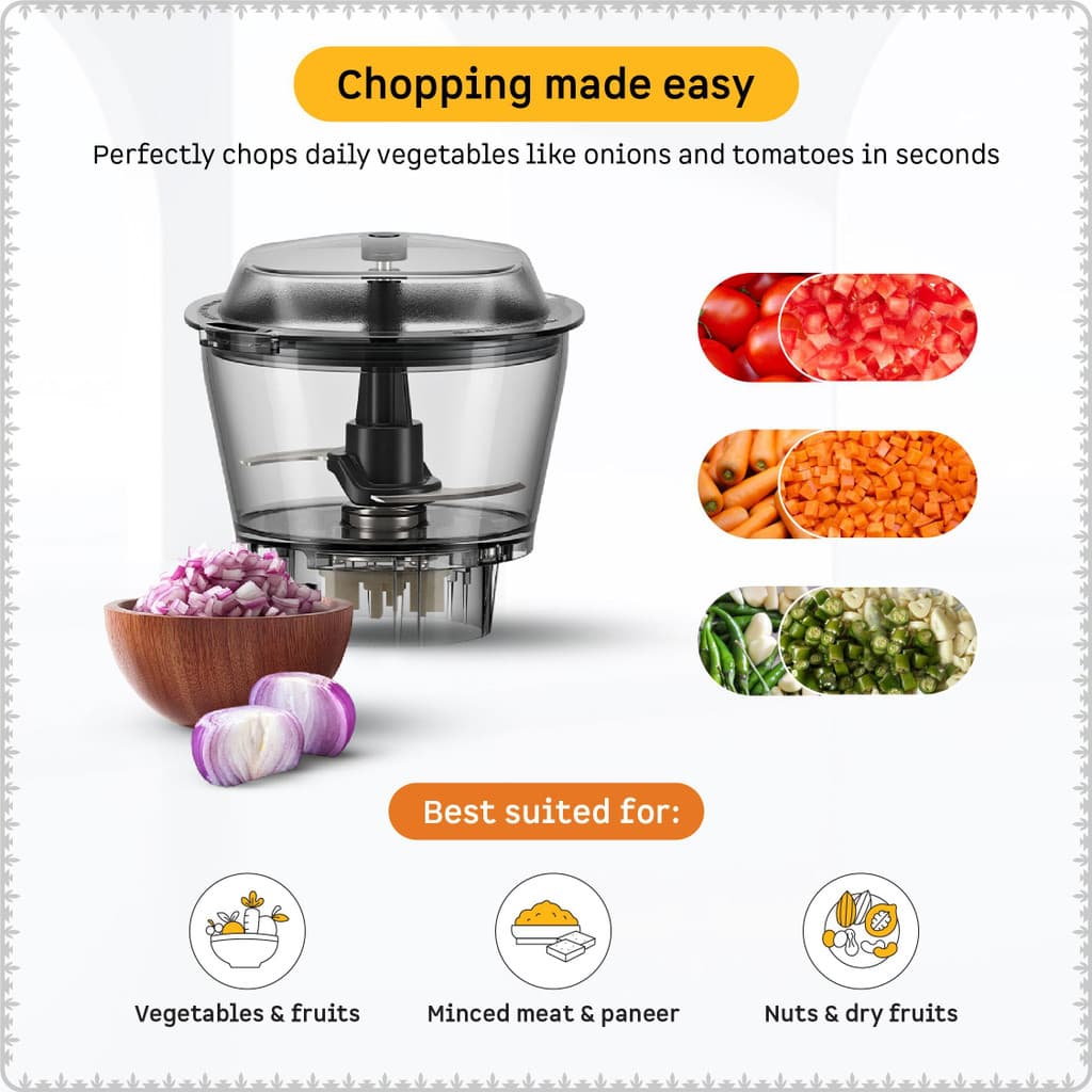 Atomberg Zenova MG With Unique Coarse Mode | Intelligent Powerful BLDC Motor | 550 W Mixer Grinder
