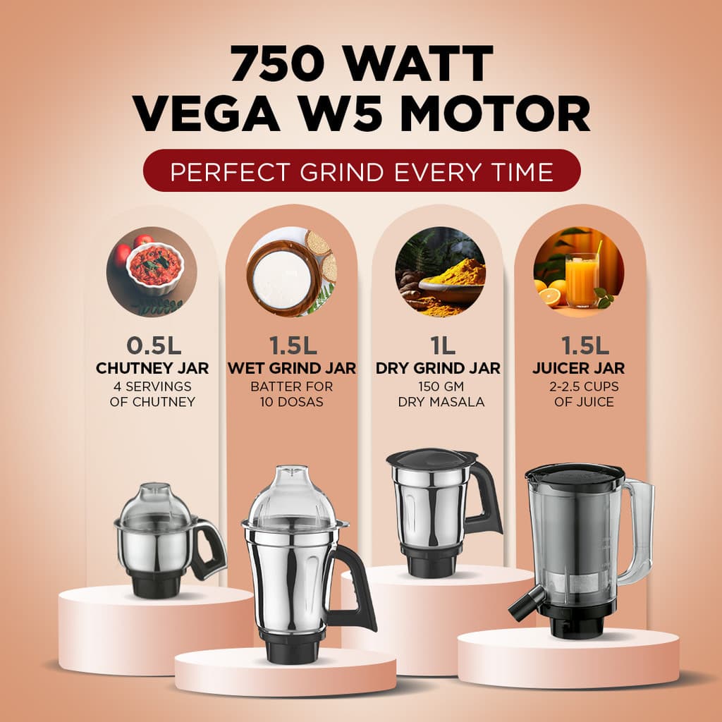 Preethi Zodiac 750 W Juicer Mixer Grinder