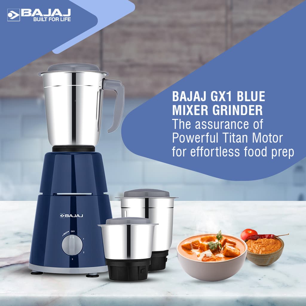 BAJAJ GX 1 500 W Juicer Mixer Grinder