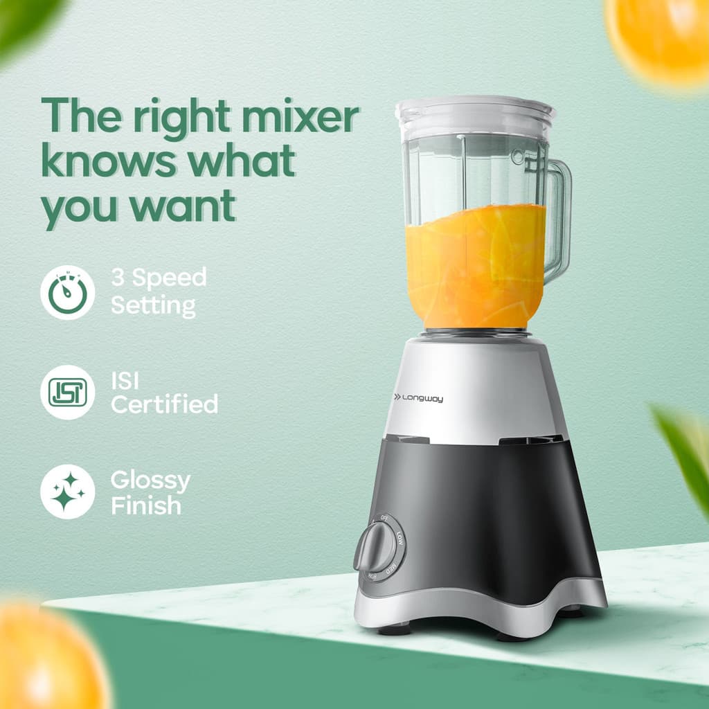 Longway Super Dlx 750 W Juicer Mixer Grinder
