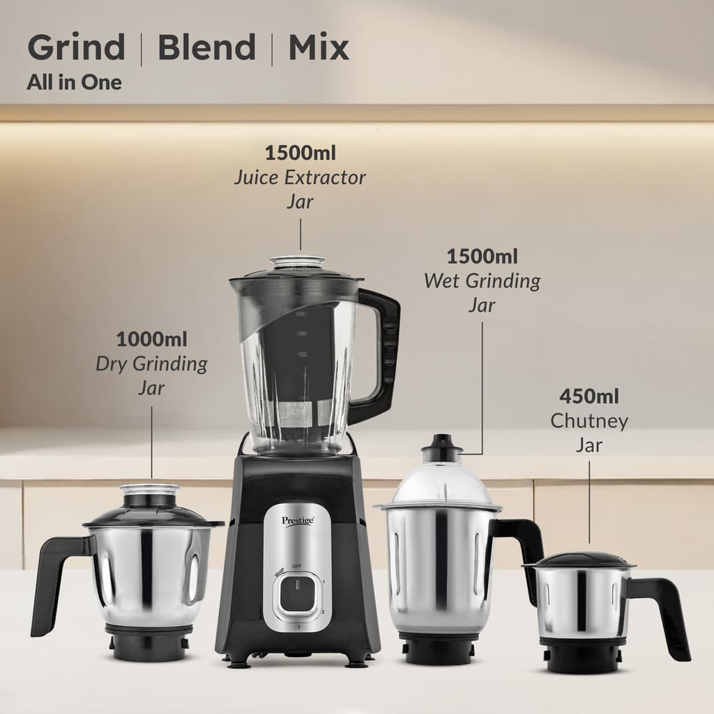 Prestige All-in-One 1000 W Juicer Mixer Grinder