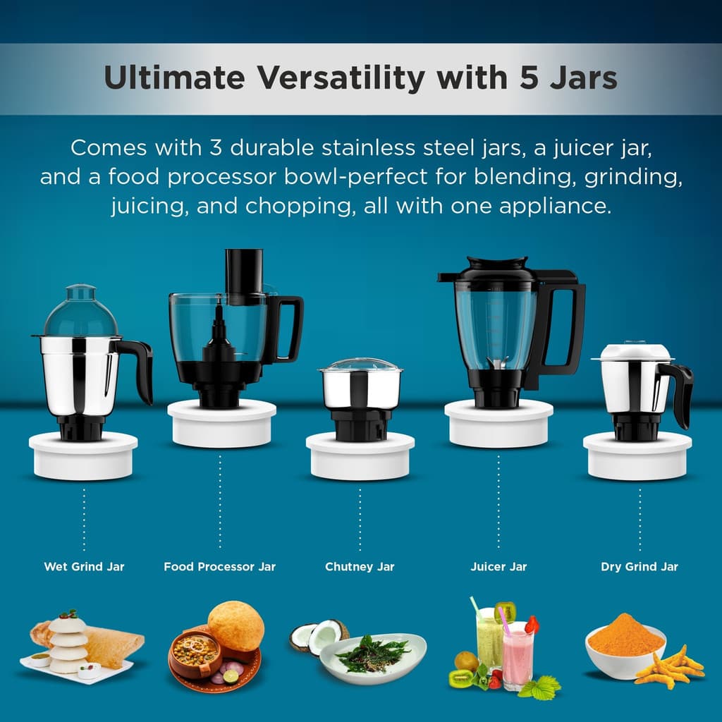 Butterfly Rapid Food Processor 750 W Juicer Mixer Grinder