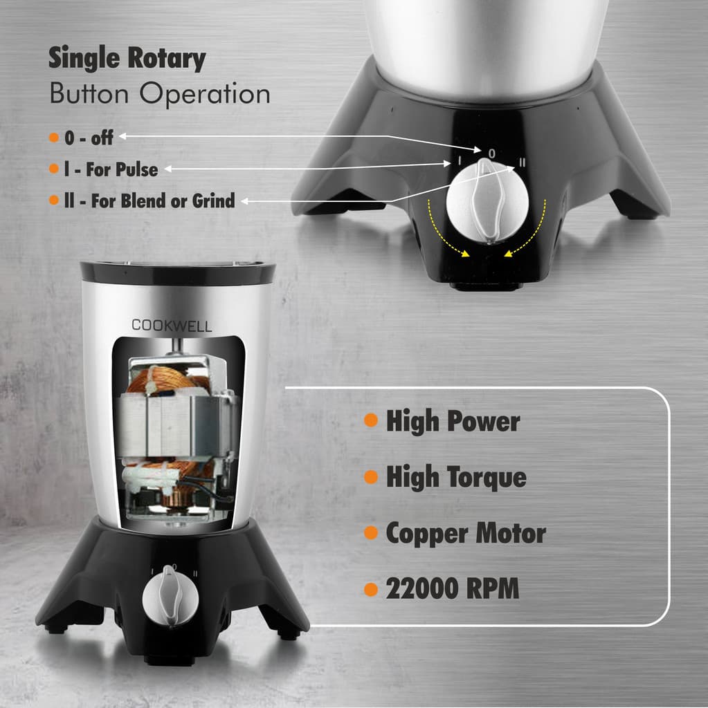 cookwell Bullet 600 W Juicer Mixer Grinder