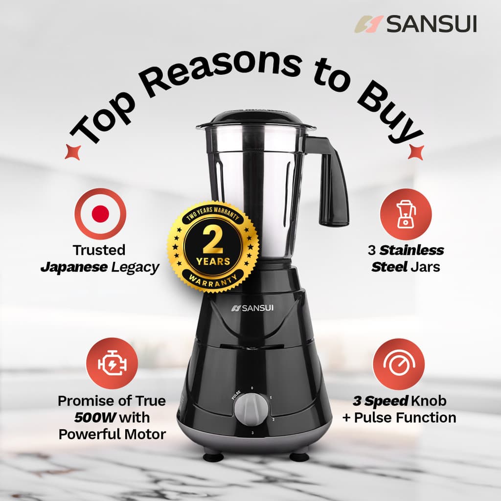 Sansui Pro 500 W Juicer Mixer Grinder
