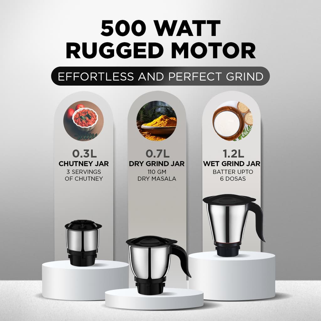 Preethi Tiara 500 W Juicer Mixer Grinder