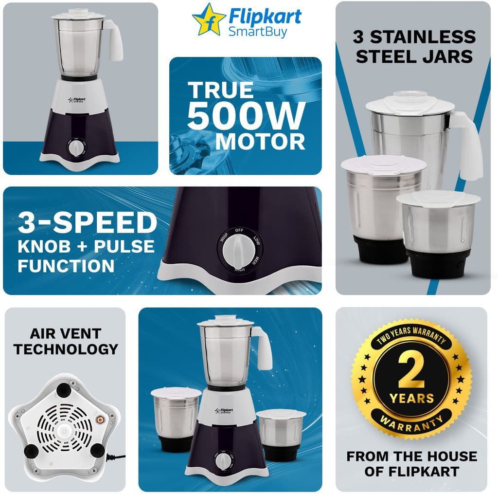 Flipkart SmartBuy PowerChef Premium 500 W Mixer Grinder