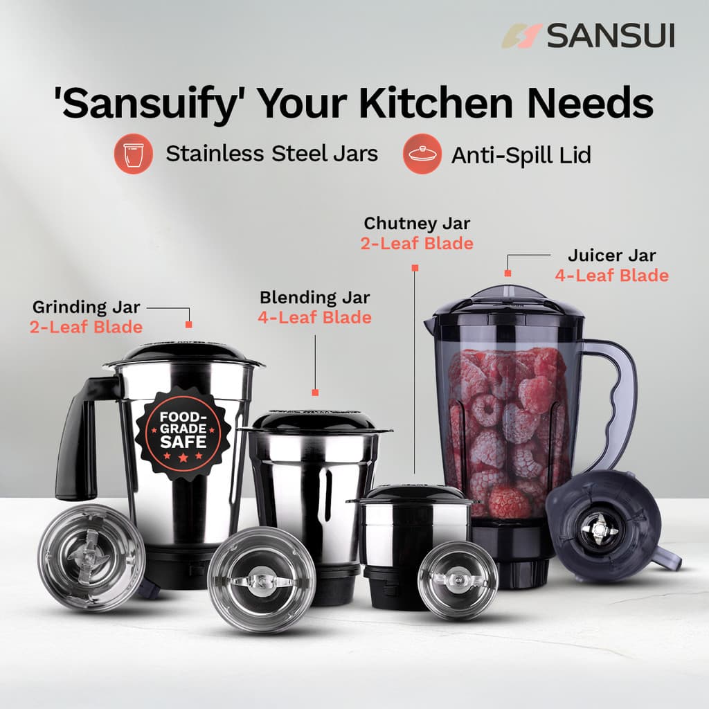Sansui Pro 500 W Juicer Mixer Grinder