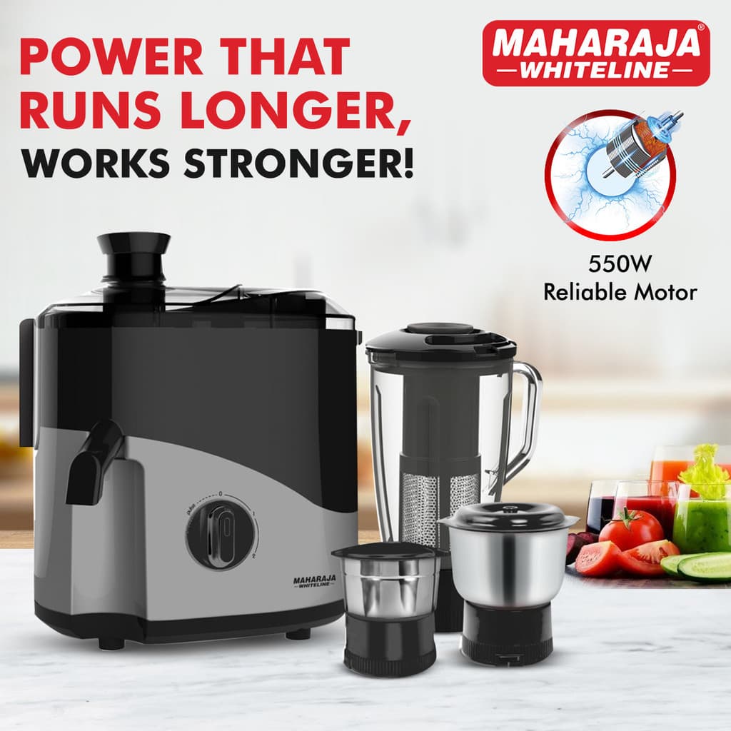 MAHARAJA WHITELINE Odacio Plus 550 W Juicer Mixer Grinder