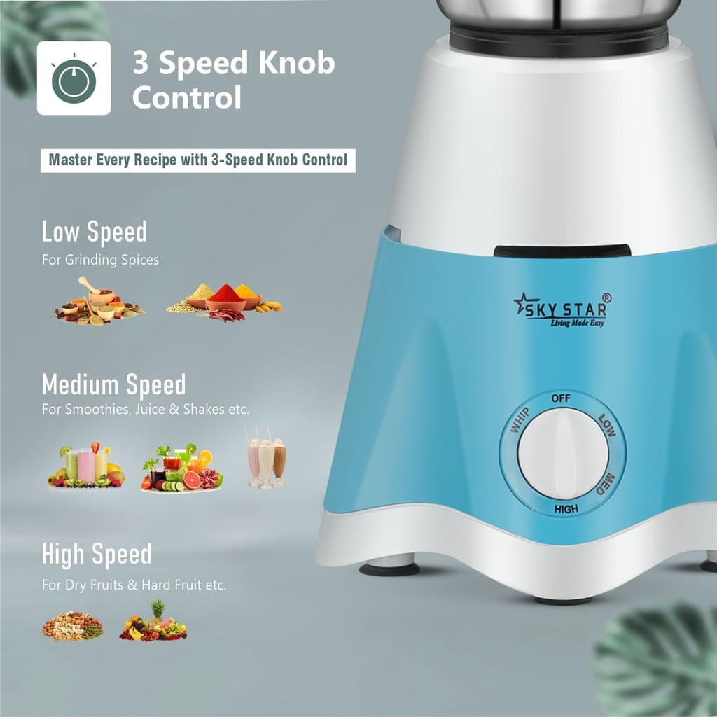 Skystar Supreme Elegant Mixer Grinder & Spectra 1000 W Dry Iron Super Combo 750 W Mixer Grinder