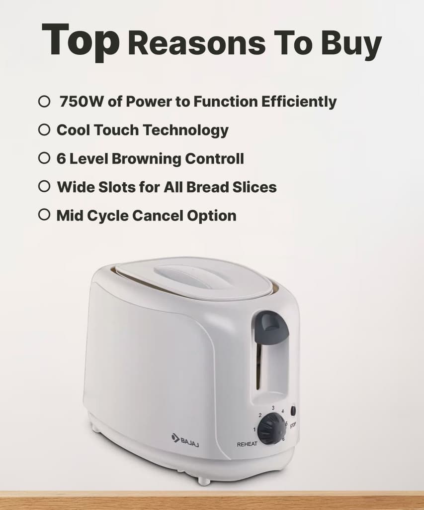 BAJAJ by BAJAJ ATX 4 750 W Pop Up Toaster