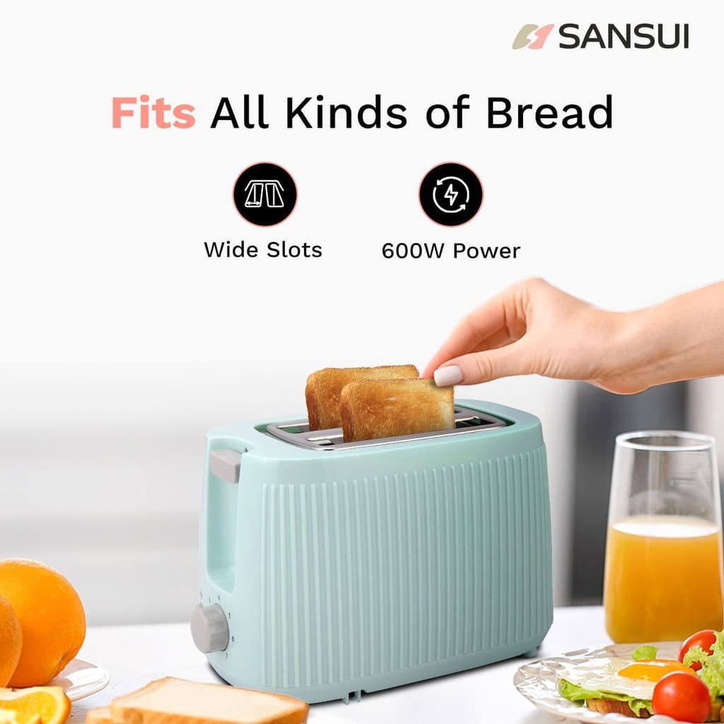 Sansui Prima 2 Slice 600 W Pop Up Toaster