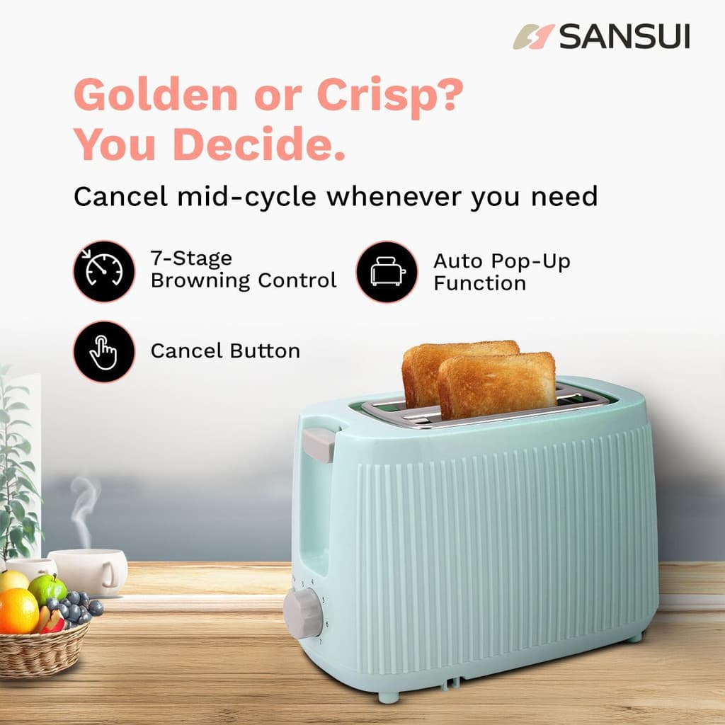 Sansui Prima 2 Slice 600 W Pop Up Toaster