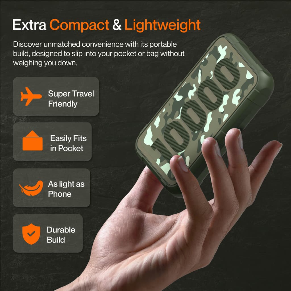 Ambrane 10000 mAh 22.5 W Mini Pocket Size Power Bank