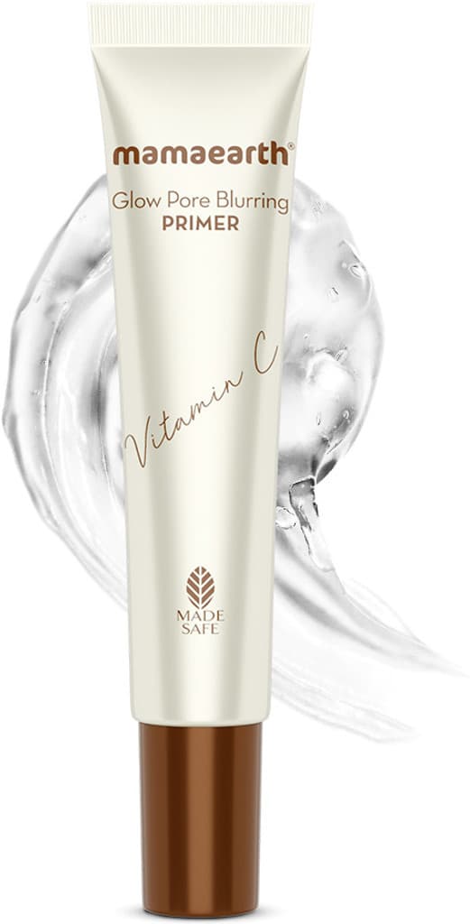 Mamaearth Glow Pore Blurring Primer with Vitamin C & Turmeric | Enhances Skin’s Glow Primer - 25 g