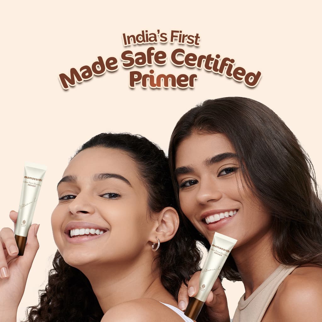 Mamaearth Glow Pore Blurring Primer with Vitamin C & Turmeric | Enhances Skin’s Glow Primer - 25 g